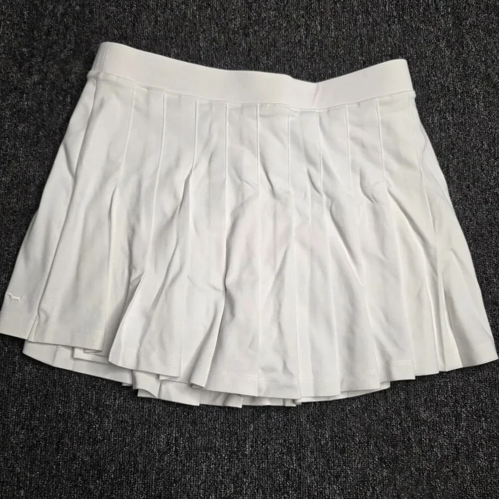 PINK Victoria’s Secret Women’s Skort Size L White Pleated Tennis Stretch